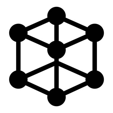 Ağ Bağlantıları Glyph vektör simgesi, kolayca düzenleyebilir ya da değiştirebilir