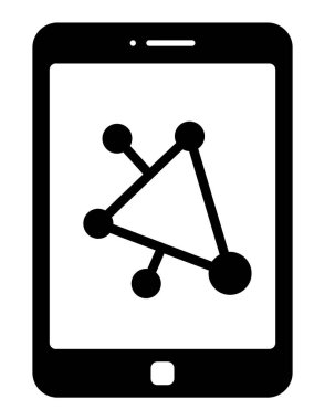 Veri Görselleştirme Glifi vektör simgesi Kolayca düzenleyebilen veya düzenleyebilen