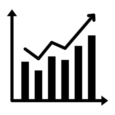 Analitik Glyph vektör simgesi kolayca değiştirilebilir ya da düzenlenebilir