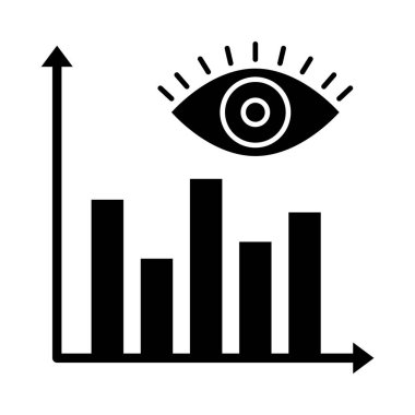 Analitik İzleme Glifi vektör simgesi kolaylıkla düzenlenebilir ya da değiştirilebilir