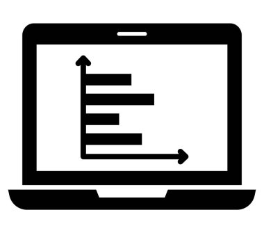 Analitik Glyph vektör simgesi kolayca değiştirilebilir ya da düzenlenebilir