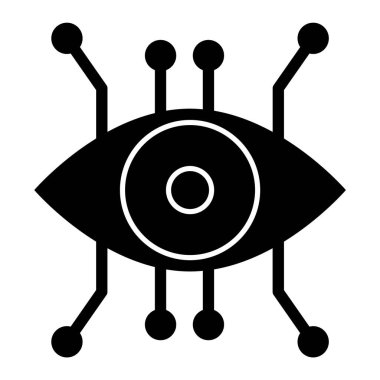 Geliştirilmiş Gerçeklik Glyph vektör simgesi kolayca düzenlenebilir ya da değiştirilebilir