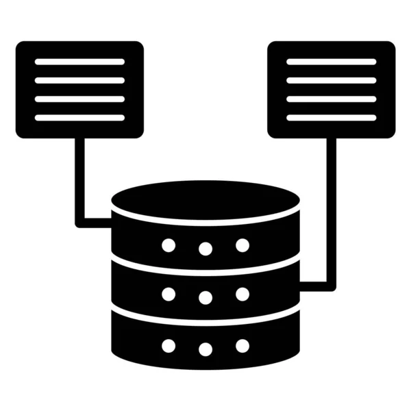 Centrum Danych Ikona Wektora Glifu Które Mogą Łatwo Modyfikować Lub — Wektor stockowy