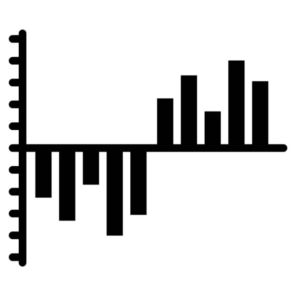 Business Graph Glyph Vektor Ikon Som Enkelt Kan Ändra Eller — Stock vektor