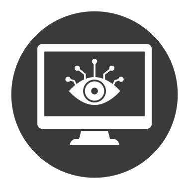 Cybereye Glyph Arkaplan vektör simgesi kolayca düzenleyebilir ya da değiştirebilir