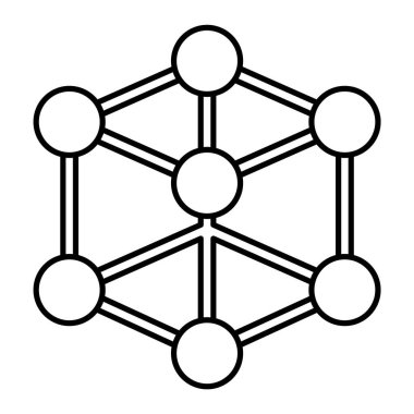 Kolayca düzenleyebilen ve düzenleyebilen Ağ Bağlantıları Satırı vektör simgesi