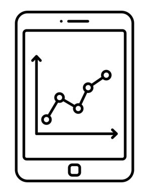 Veri Görselleştirme Satırı vektör simgesi Kolayca düzenleyebilen