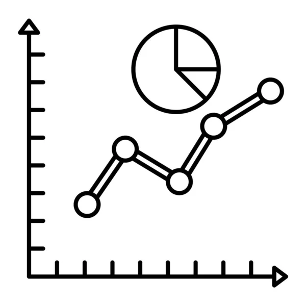 Значок Вектора Линии Pie Graph Который Легко Изменять Редактировать — стоковый вектор