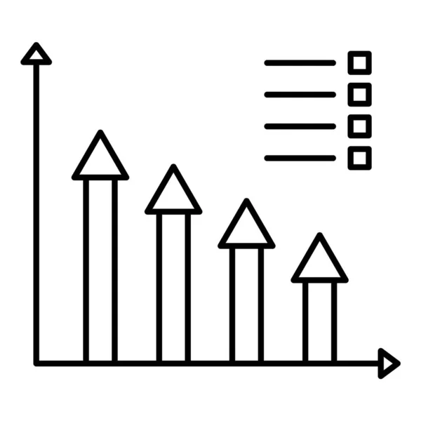 수정하거나 수있는 Bar Chart Line Vector Icon — 스톡 벡터