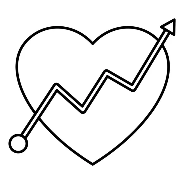 Ícone Vetor Linha Cardiograma Que Pode Facilmente Modificar Editar — Vetor de Stock