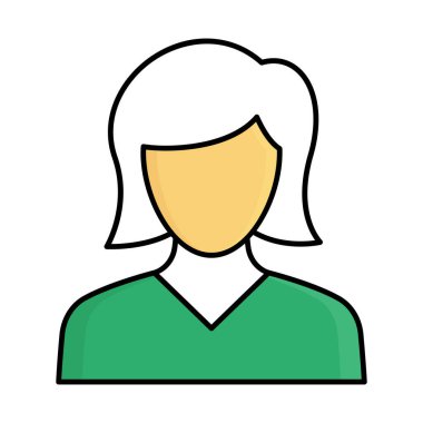 Kızı Kolayca düzenleyebilen vektör simgesini doldur