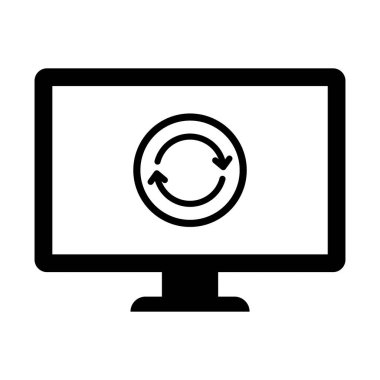 Tekrar ve tekrar Glyph vektör simgesi kolaylıkla değiştirebilir ya da düzenleyebilir