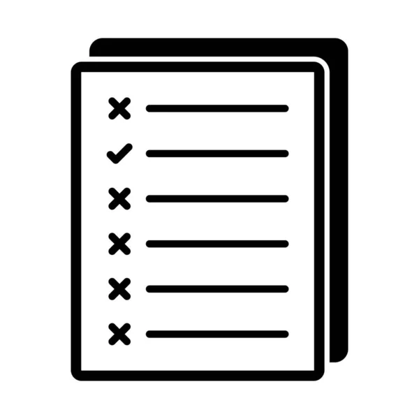 Checklist Fout Fout Onnauwkeurigheid Fout Checklist Vector Icoon Geïsoleerd Bewerkbaar — Stockvector