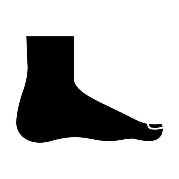 Barefoot Glyph Vector Pictogram Dat Gemakkelijk Kan Wijzigen Bewerken — Stockvector