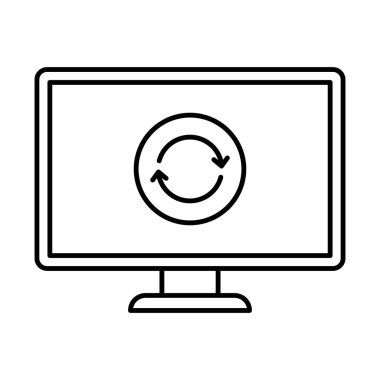 Yeniden ve tekrar satır vektör simgesi kolayca düzenlenebilir ya da değiştirilebilir