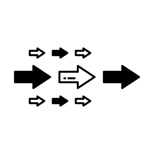 Seta Metade Glyph Vetor Ícone Que Pode Facilmente Modificar Editar — Vetor de Stock