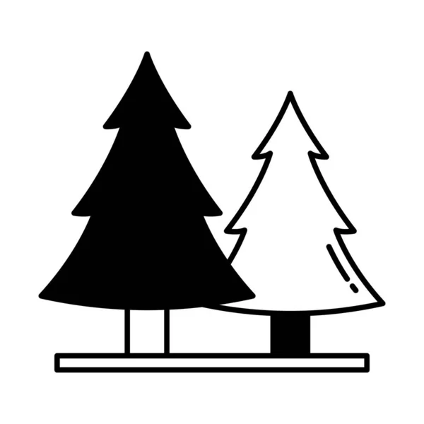 Cedar Half Glyph Vektor Symbol Das Leicht Geändert Oder Bearbeitet — Stockvektor
