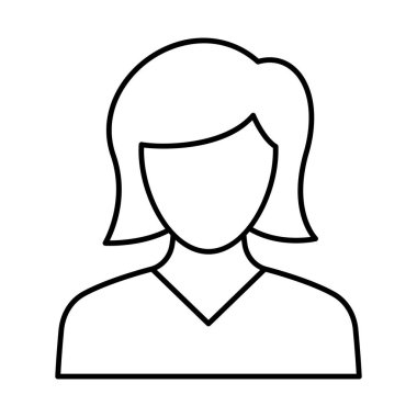 Kolayca düzenleyebilen ve düzenleyebilen Kız Çizgisi vektör simgesi