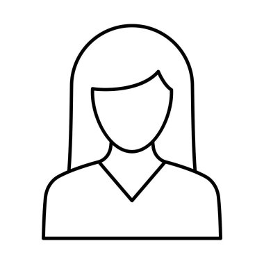 Kolayca düzenleyebilen ve düzenleyebilen Kız Çizgisi vektör simgesi