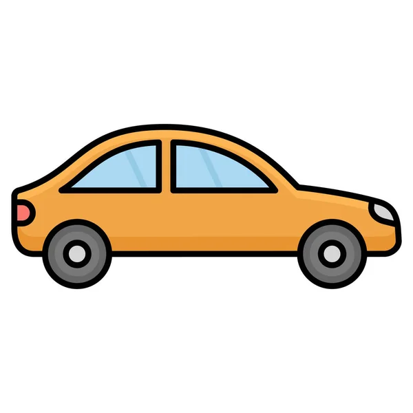 Viajar Coche Icono Vectorial Aislado Que Puede Modificar Editar Fácilmente — Vector de stock