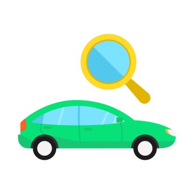 Araba aranıyor, otomobil izole edilmiş vektör simgesi kolayca değiştirilebilir ya da düzenlenebilir