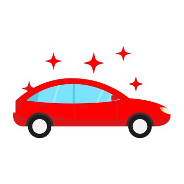 Kolayca değiştirilebilen veya düzenlenebilen otomobil izole edilmiş Vektör simgesi