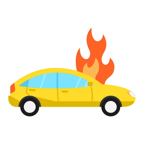 Αυτοκινητιστικό Ατύχημα Φλόγα Απομονωμένο Εικονίδιο Διάνυσμα Που Μπορεί Εύκολα Τροποποιηθεί — Διανυσματικό Αρχείο
