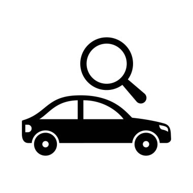 Araba aranıyor, otomobil izole edilmiş vektör simgesi kolayca değiştirilebilir ya da düzenlenebilir