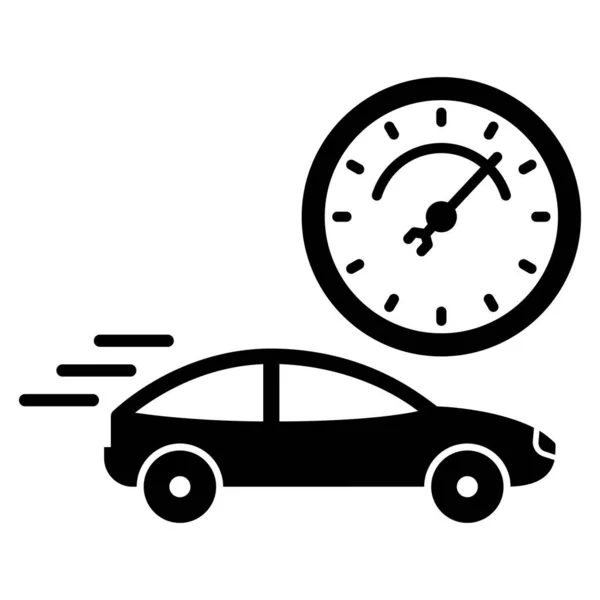 Car Speed Test Isolated Vector Icon Can Easily Modified Edited — Stock Vector