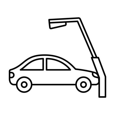 Kolayca değiştirilebilen ya da düzenlenebilen ışık izole edilmiş vektör simgesiyle çarpışın