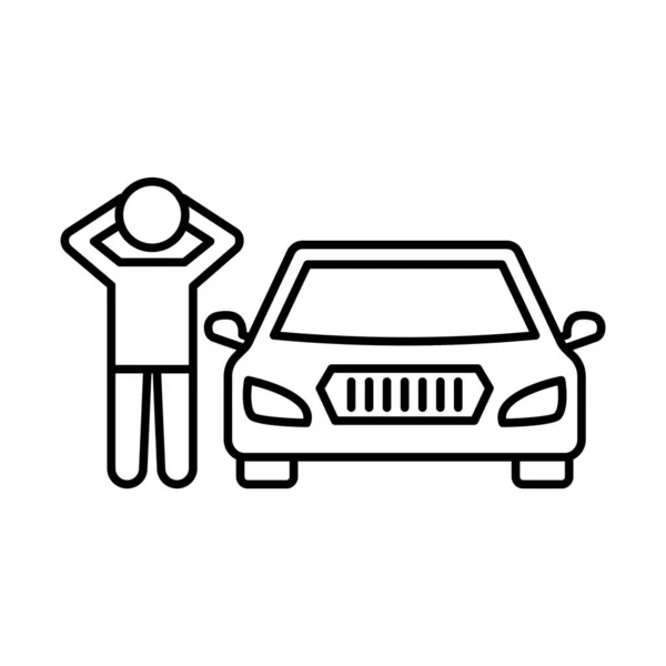 Help Car Repairing Isolated Vector Icon Can Easily Modified Edited — Stock Vector