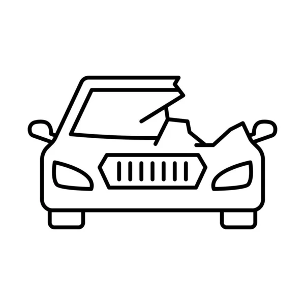 Choque Lateral Del Coche Icono Vector Aislado Que Puede Modificar — Vector de stock