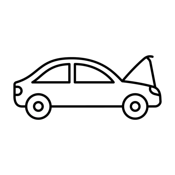 Isoliertes Vektor Symbol Für Die Vorderradbremse Des Autos Das Leicht — Stockvektor