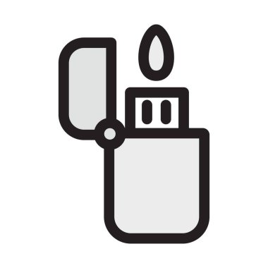 Sigara çakmağı izole edilmiş vektör simgesi kolayca değiştirilebilir ya da düzenlenebilir