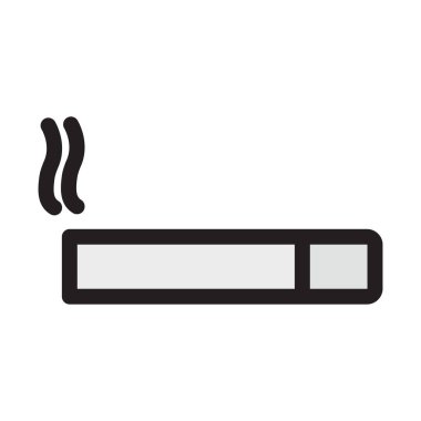 Kolayca değiştirilebilen veya düzenlenebilen sigara izole edilmiş Vektör simgesi