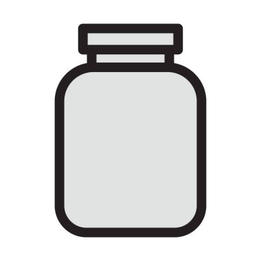 Şurup kavanozu izole edilmiş vektör simgesi kolayca değiştirilebilir ya da düzenlenebilir