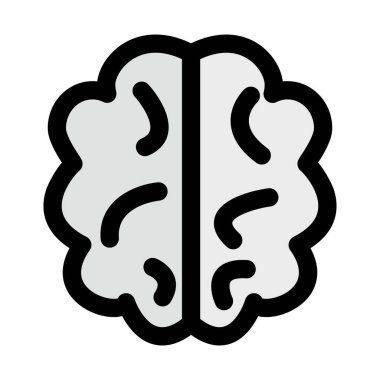 Kolayca değiştirilebilen ya da düzenlenebilen Beyin İzole Vektör simgesi