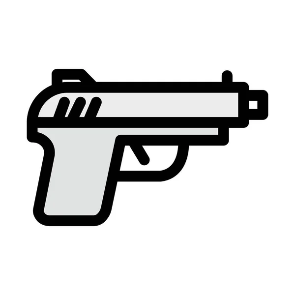 Ikona Izolovaný Vektor Pistole Kterou Lze Snadno Upravit Nebo Upravit — Stockový vektor