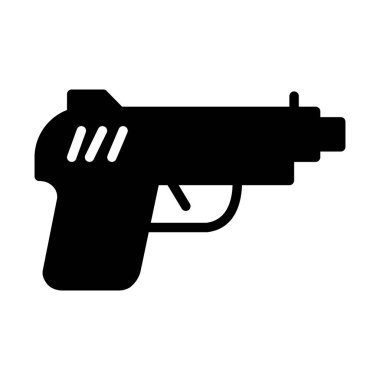 Kolayca değiştirilebilen veya düzenlenebilen silah izole edilmiş Vektör simgesi