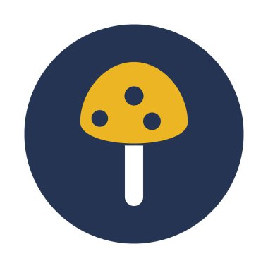 Kolayca değiştirilebilen ya da düzenlenebilen mantar izole edilmiş Vektör simgesi