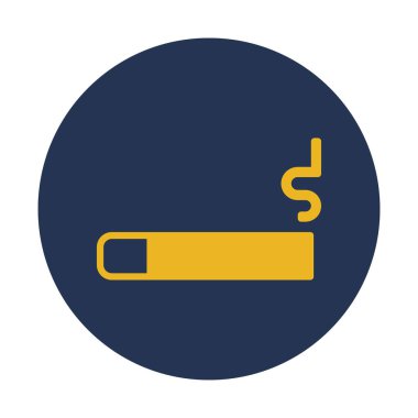 Kolayca değiştirilebilen veya düzenlenebilen sigara izole edilmiş Vektör simgesi