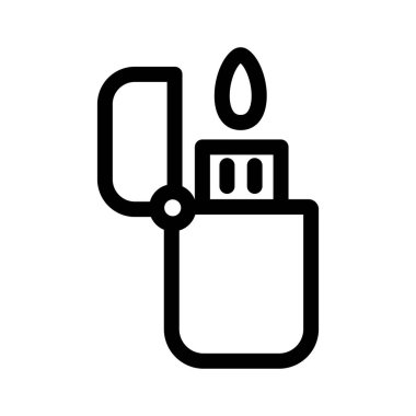 Sigara çakmağı izole edilmiş vektör simgesi kolayca değiştirilebilir ya da düzenlenebilir