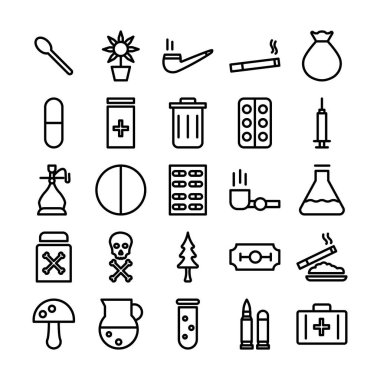 Kolayca değiştirilebilen veya düzenlenebilen Uyuşturucu İzole edilmiş Vektör simgesi