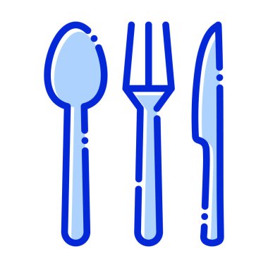 Kaşık, bıçak, akşam yemeği, çatal Rengi ve arka plan vektör simgesi kolayca düzenlenebilir