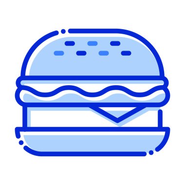 Hamburger, yemek, fast food, abur cubur. Arka plan vektör simgesi ile kolayca düzenlenebilir ya da düzenlenebilir.