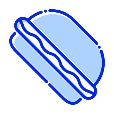 Hamburger, yemek, fast food, abur cubur. Arka plan vektör simgesi ile kolayca düzenlenebilir ya da düzenlenebilir.