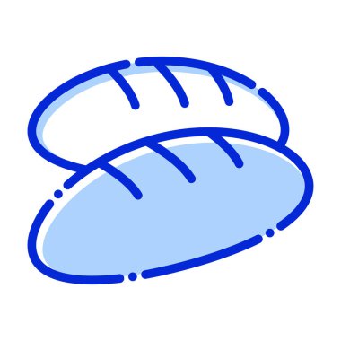 Fransız ekmeği, baget, ekmek, somun rengi ve arka plan vektör simgesi kolayca düzenlenebilir.