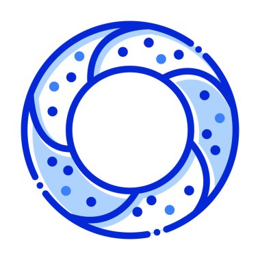 Simit, yemek, simit, arka plan vektör simgesi ile Renk fırını Kolayca düzenleyebilen veya düzenleyebilen