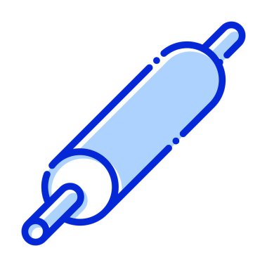 Yuvarlanan iğne, mutfak, hamur, yuvarlanan renk ve arka plan vektör simgesi kolayca değiştirilebilir veya düzenlenebilir