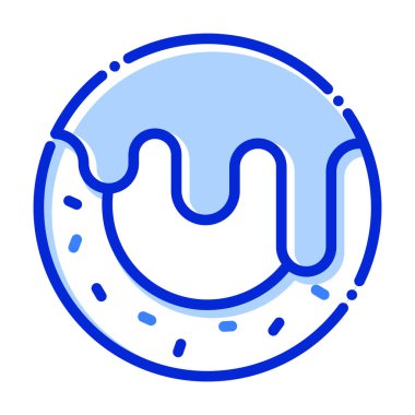 Kremalı puf, tatlı, pasta, profiterol Renkli arka plan vektör simgesi kolayca düzenlenebilir ya da düzenlenebilir